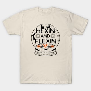 Hexin and Flexin - Halloween Funny Fitness Saying Gift Idea T-Shirt